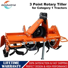 37" Tractor PTO Rotary Tiller 3 Point Attachment For Category 1 Tractors 15-25HP