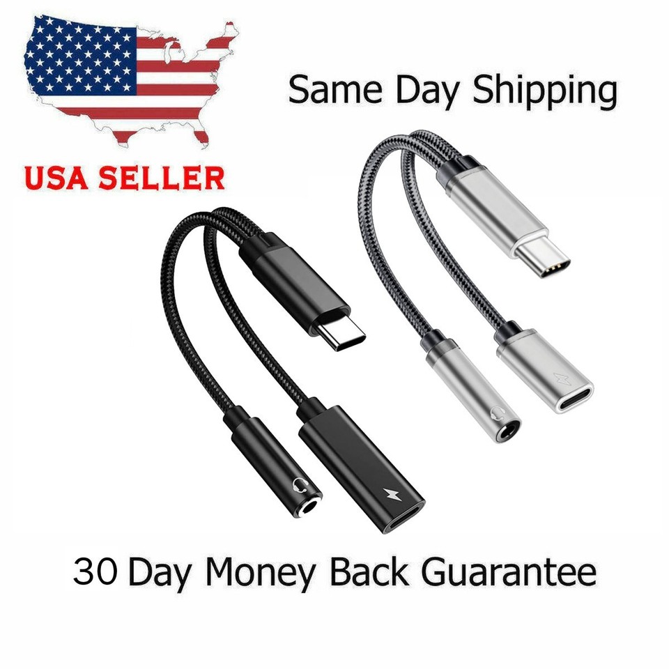 USB C To 3.5mm Headphone Adapter, Hi-Fi Audio With Mic & Wire Control, Nylon Braided Audio Dongle Compatible With IPhone 16/15 Series, Galaxy S24/ S23/S22 Ultra, IPad Pro/Air, Pixel Price In UAE