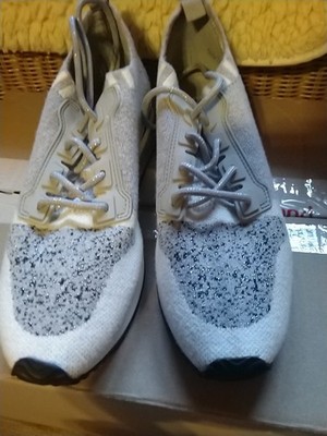 La Strada Halbschuh Grau Textil Mesh Schnürschuh Sneaker Gelocht