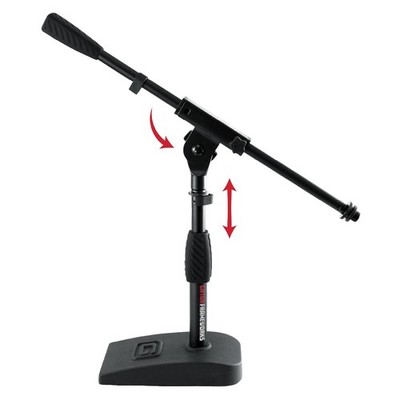 Frameworks Short Weighted Base Microphone Stand with Soft Grip Twist Clutch, Boo