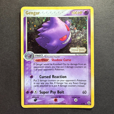 Gengar 5/92 Holo Stamped Rare Foil Legend Maker 2006 Pokemon TCG