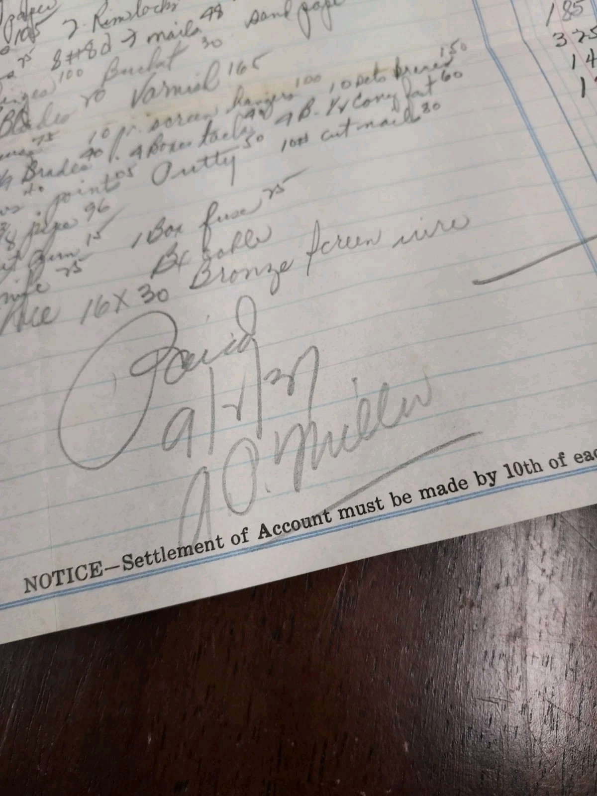 Vintage Hardware & Lumber Invoices 1937 Beaufort SC Lot of 10