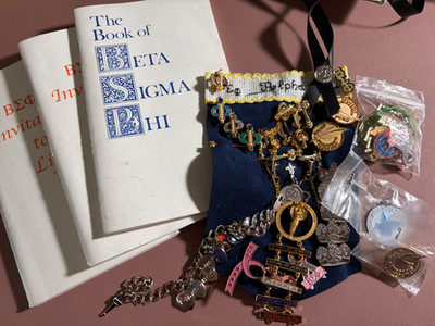 Lot Vintage BETA SIGMA PHI Pins - Dangles - Charms - 1990's to present
