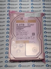 WDC 6TB 3.5" SATA HDD 7200 RPM WD6002FRYZ-01WD5B0, GRADE A, SKU 6902
