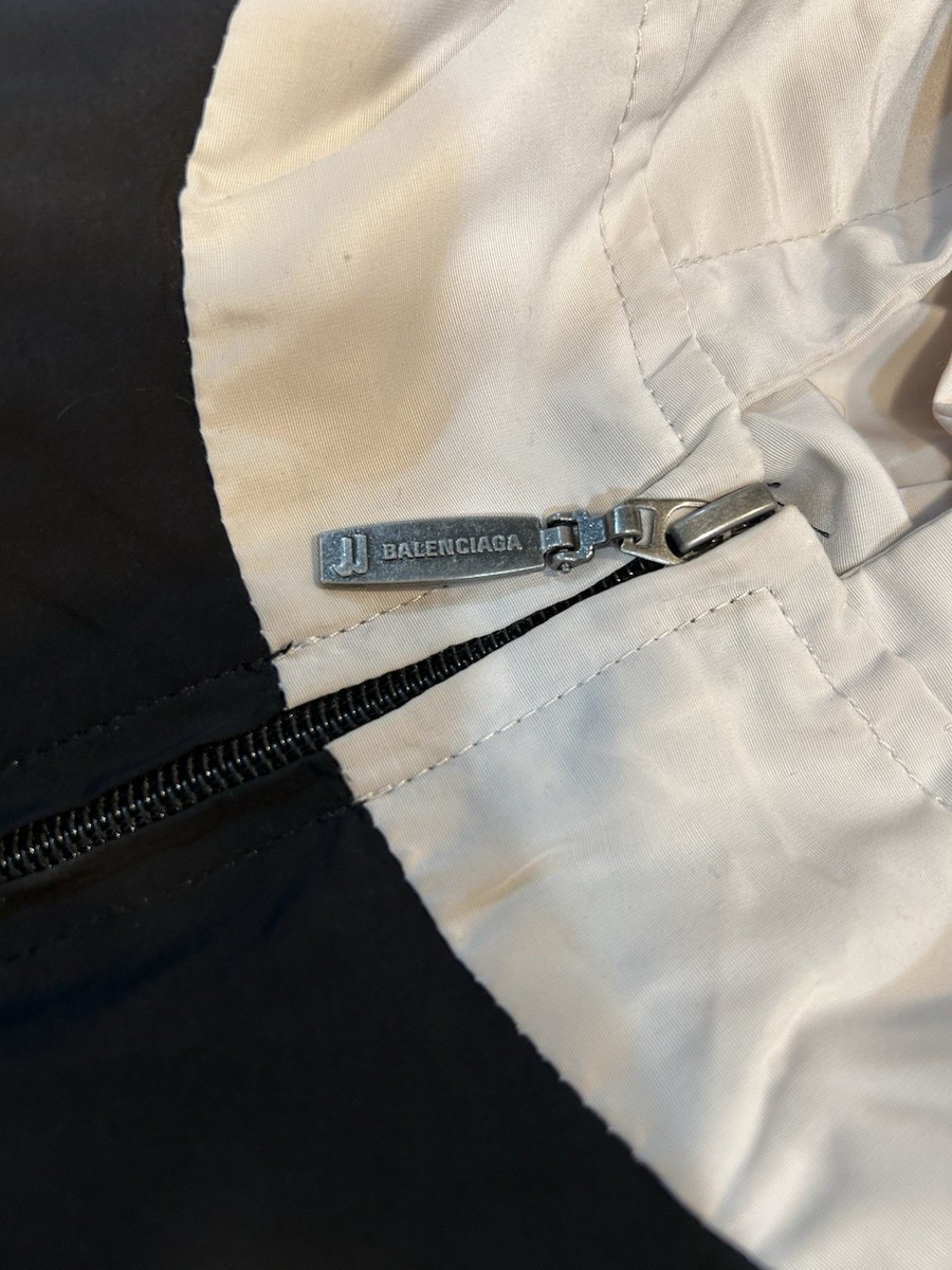 Balenciaga Colorblock Hooded Logo Embroidered Windbreaker Jacket