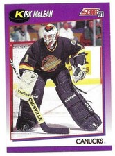 KIRK MCLEAN 1991-92 SCORE CARD NEAR MINT CONDITION