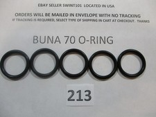213 O-ring 15/16" ID x 1-3/16" OD x 1/8" thick. Buna-70.  Quan 5.