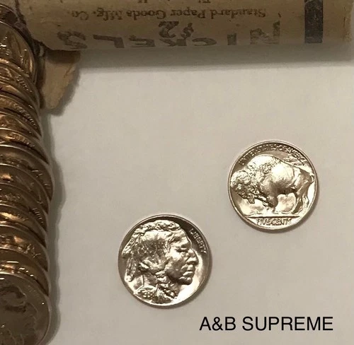 (1) Indian Head Buffalo Nickel From Obw Roll Estate Choice Gem Bu Uncirculated