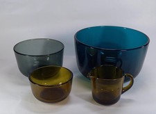 Kaj Franck Kartio 3x  bowls and milk jug Nuutajärvi Notsö Finnland