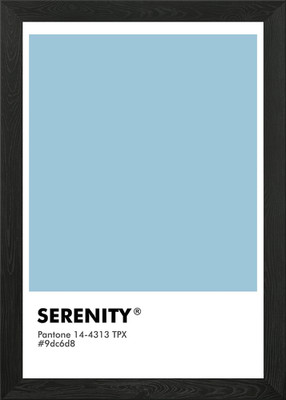 PANTONE SERENITY Gerahmtes Wandbild Poster Leinwanddruck Bild