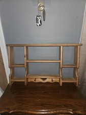 Vintage Large 30"W 18"H Wooden Heart Cut Out Shelf