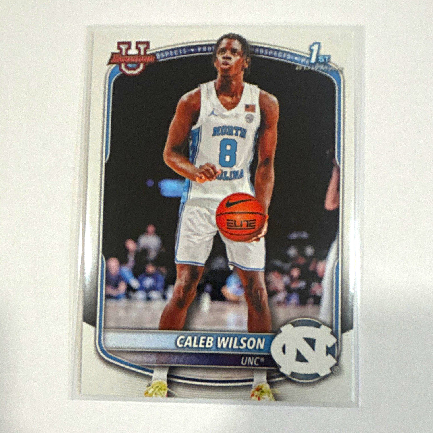 Topps Bowman University 2023-24 Caleb Wilson UNC 1st Bowman Prospects #BPP-83