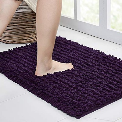 Walensee Bathroom Rug Non Slip Bath Mat (32x20 Inch Dark Purple) Water Absorbent