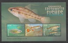 AUSTRALIA FRESHWATER FISH NATURE 2025  MIN SHEET  MNH