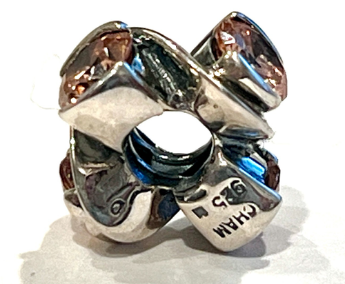 CHAMILIA JB-18B Forever Light Sterling Silver Charm Lt Brown CZs CHAM925 RETIRED - Picture 2 of 7