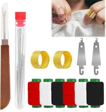 37PC Complete Sewing Kit - Big Eye Steel Needles Stainless Steel... 