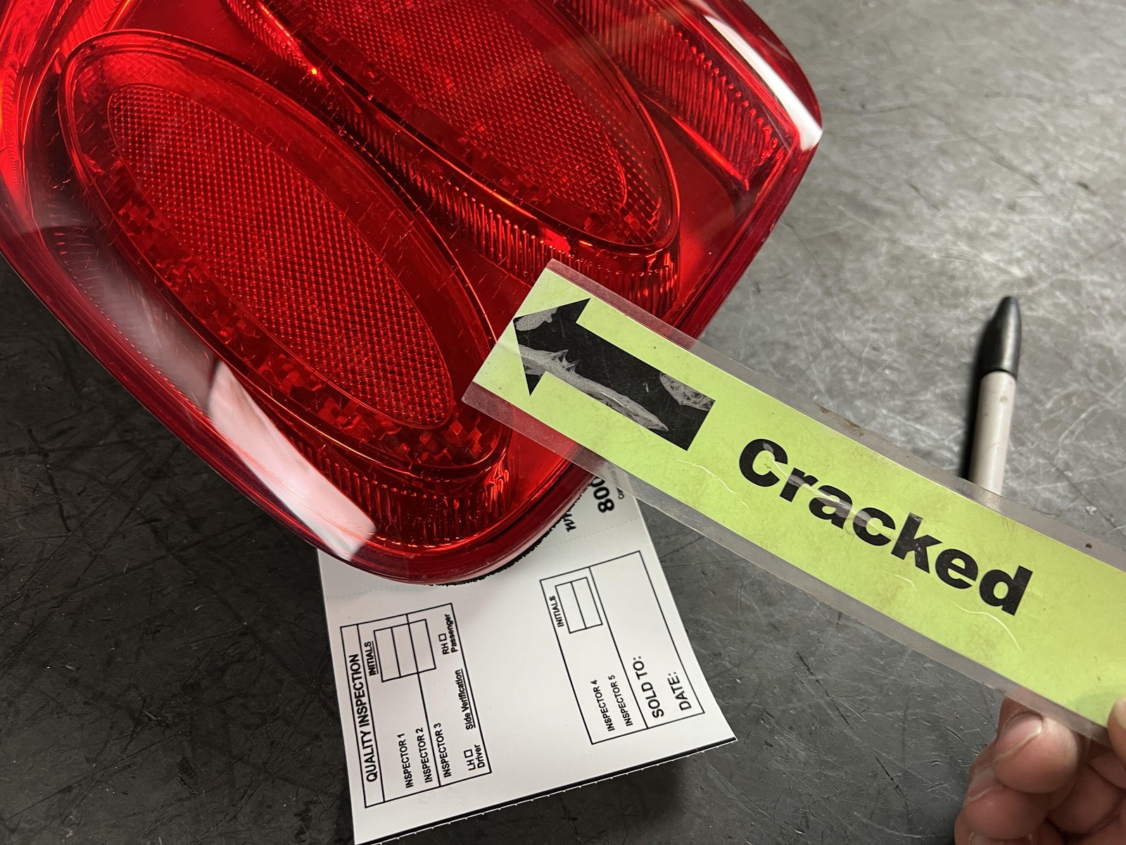 03-09 BENTLEY CONTINENTAL DRIVER LH QUARTER PANEL MOUNTED TAIL LIGHT STOP LAMP