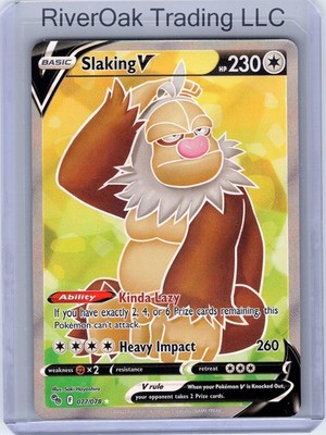 Pokemon GO - Slaking V (Full Art) #077/078 Near Mint or Better