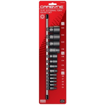 External Torx etorx Female Torx Socket Set 13 Piece E4 To E24 | Chrome Vanadiu