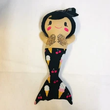 Handmade Mermaid Rag Doll 12" Ice Cream & Cherries