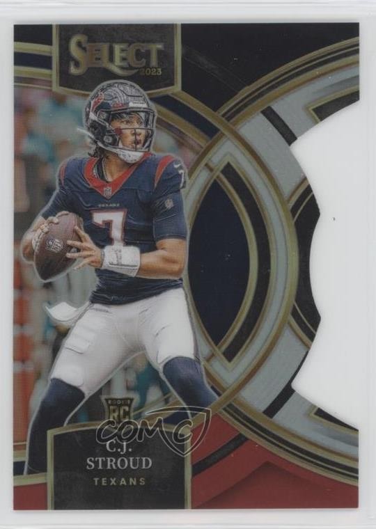 2023 Panini Select Premier Level Black & Red Prizm Die-Cut CJ Stroud Rookie RC