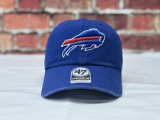 Blue NFL BUFFALO BILLS '47 Brand Clean Up Adjustable Strapback Dad Hat OSFM