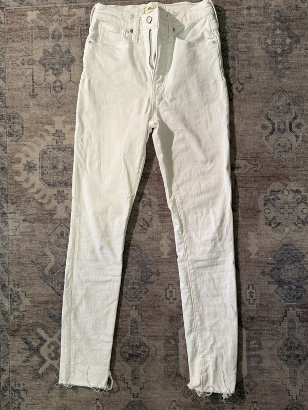 Madewell Women’s White High Rise Skinny Slim Cotton Stretch 5-Pocket Jeans 24