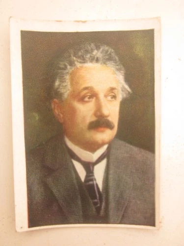 42514 Trading card ALBERT EINSTEIN Nobelprice Physican 1928 a little bit wobbly