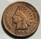 1902 Indian Head Penny - Old US Type Coin - Collector Album Filler Piece BN2926