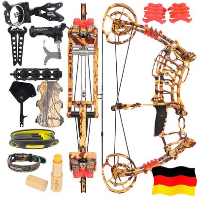 30-60lbs Compoundbogen Kit Dual-Use Stahlkugel Schießen Jagd Ziel Bogenschießen 