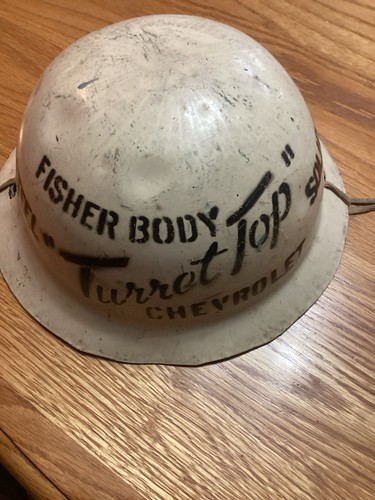 Vintage Chevrolet Turret Top Helmet 1940's Fisher Body Super Rare Hard Plastic