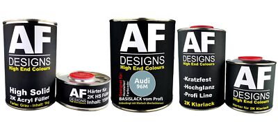 FÜR Audi 96M Marathonblau Metallic Autolack Grundierung Klarlack 3,7L Set
