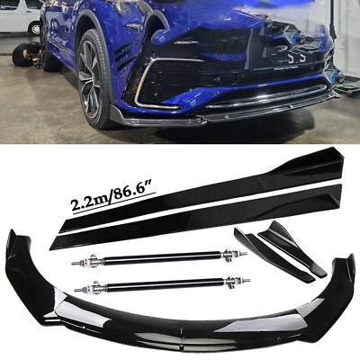 Front Rear Bumper Lip Spoiler Body Kit Splitter Side Skirt For VW Tiguan R Line