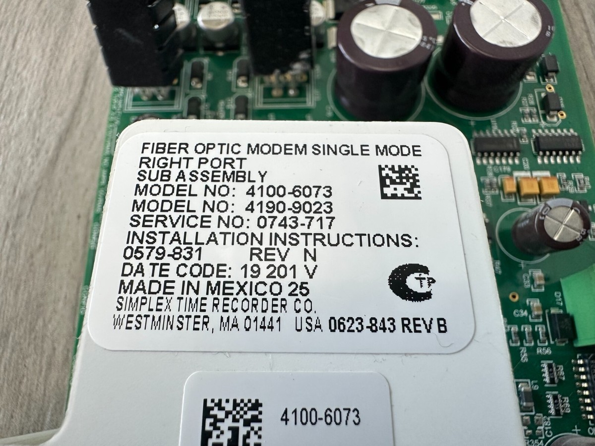 SIMPLEX 4100-6073 41000673 Modem in fibra ottica modalità singola per