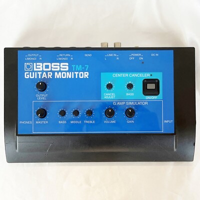 Boss TM-7 Guitar Monitor 1995 Vintage Amplifier Simulator Karaoke MIT from Japan