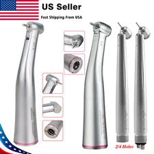 Dental Fiber Optic LED 45° Degree Handpiece Turbine /1:5 Low Speed Contra Angle