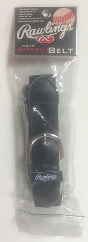 NEW Rawlings Youth Baseball Belt Pro Stretch Adjustable 20" - 34" Black Baseball