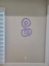 Pottery Barn Kids Upper Case Letter S Lavender Color Wall Art Decor Bedroom