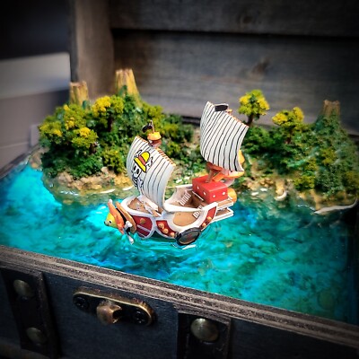 Thousand Sunny OnePiece box Lamp, Ocean Dorama, Ocean Pirate Ship