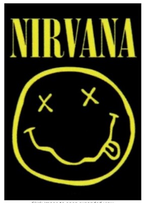Nirvana Smiley / Kurt Cobain Tapestry Flag Poster - Wall Art New