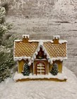 Holiday GINGERBREAD House Resin Tabletop Tiered Tray Decoration 5"