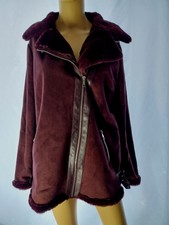Dorothy Perkins Size 14 Faux Suede Faux Fur Biker Jacket Ladies Coat