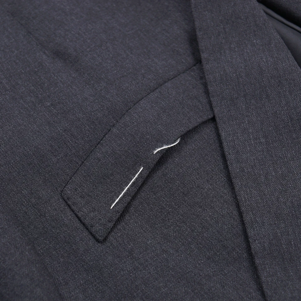 Blazer deportivo Luigi Borrelli Napoli ajustado gris lana 42R (UE 52) Foto 4 de 4
