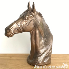 David Geenty bronze Thorougbred Horse Head ornament figurine racehorse gift
