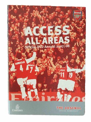 ARSENAL OFFICIAL ANNUAL 2007-08 COLLECTORS DVD Access All Areas