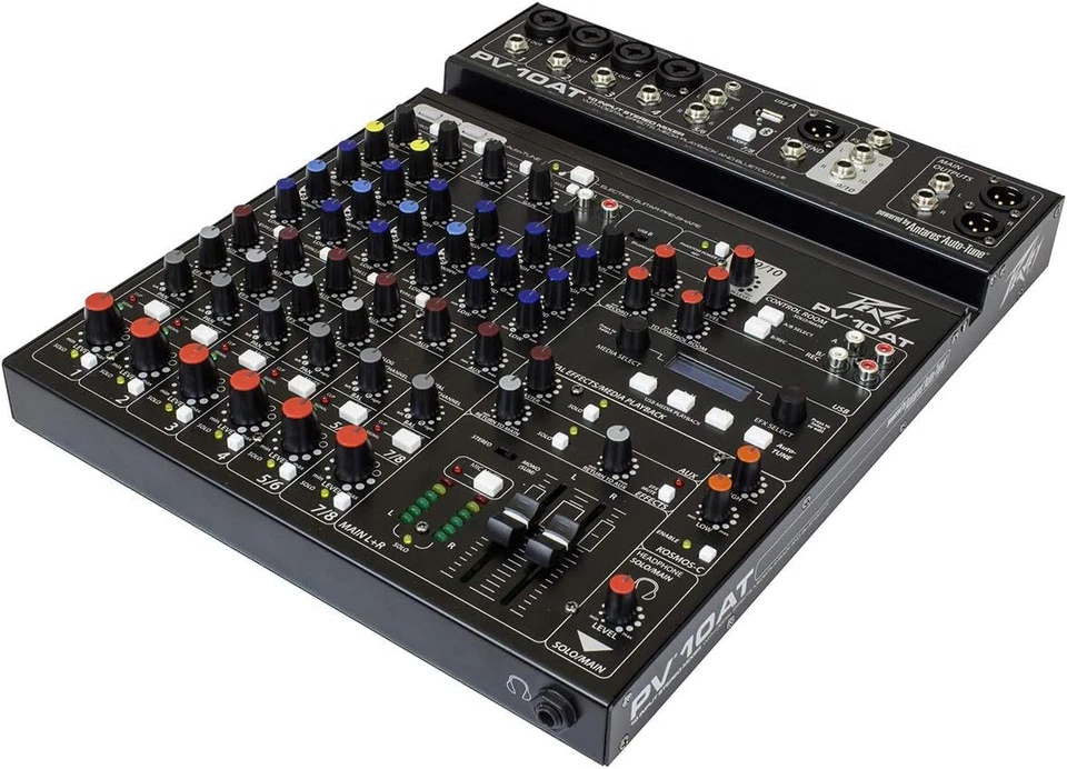 Peavey PV 10 AT 10 Channel Compact Mixing Mixer Console with Bluetooth Auto-Tune - Image 2 of 4