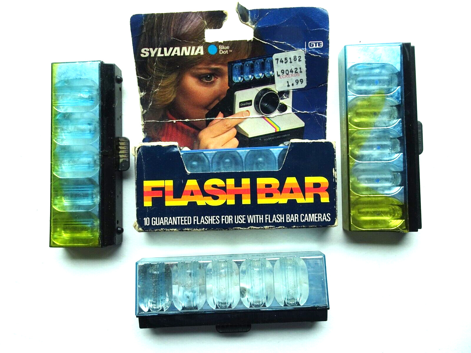 set of 4 Flash Bar for Vintage Polaroid SX-70 OneStep & Folding Instant  Cameras