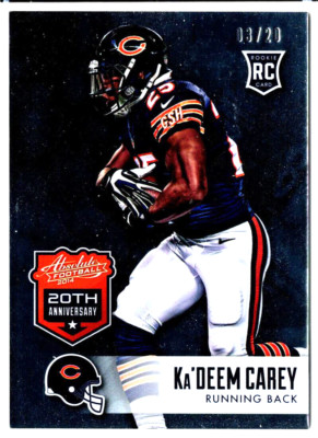 2014 Panini Absolute Football Ka'Deem Carey No. 86 Chicago Bears
