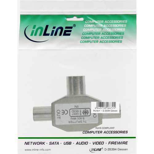 Thumbnail - 10x Inline Antenne T-verteiler Für Tv, 1x Koax Buchse An 2x Koax