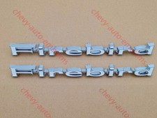 2pc Silver Fits 1967-69 Firebird Trans Am Front Fender Emblem Badge 9796319